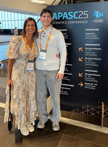 Shan Morrison and her son Xander at the recent APASC25 conference. 